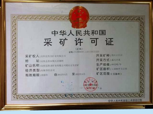 Safety Production Certificate